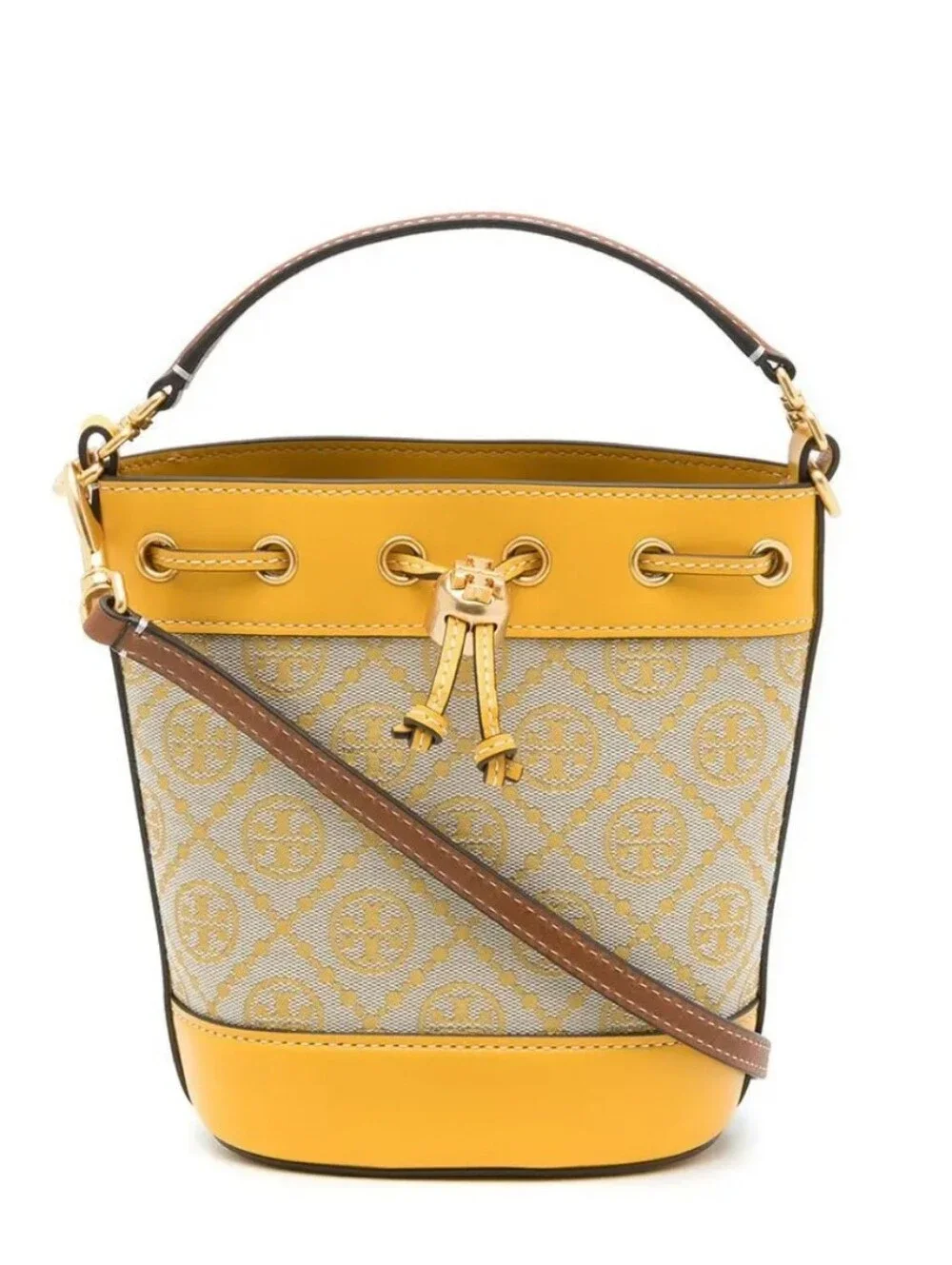 Tory Burch NWOTs Monogram Jacquad Mini Bucket Bag